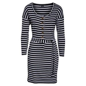 ‎Sanctuary Black/White Dress Self-Tie Button XS NWT